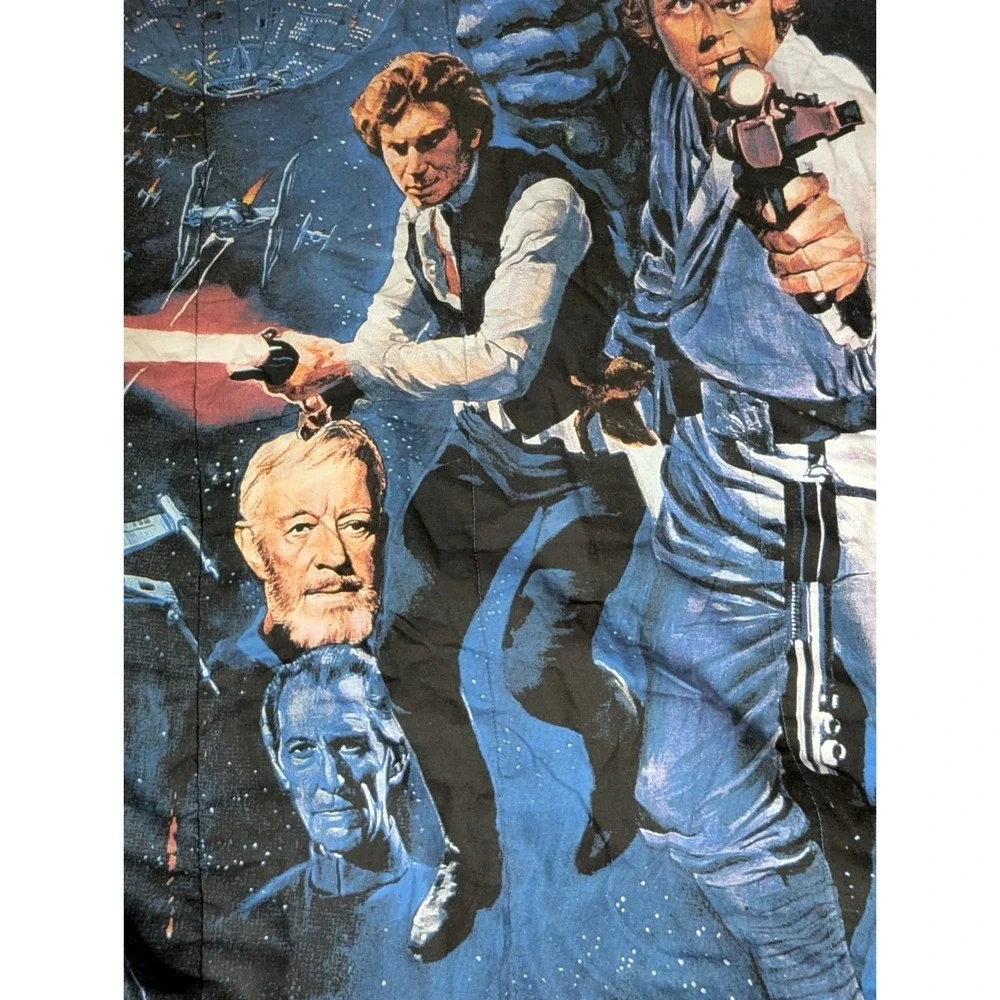 Vintage Star Wars Tom Chantrell Reversible Comforter Darth Vader 82x64